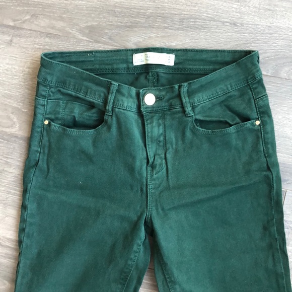 Zara Emerald green jeans size 4 - Picture 4 of 8